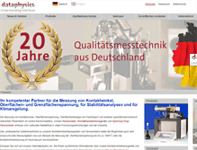Tablet Screenshot of dataphysics.de